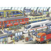 Puzzle statie de tren, 60 piese