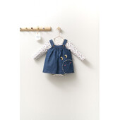 Set rochita cu body pentru fetite monster, tongs baby (culoare: bleumarin, marime: 9-12 luni)