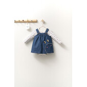 Set rochita cu body pentru fetite monster, tongs baby (marime: 18-24 luni, culoare: bleumarin)