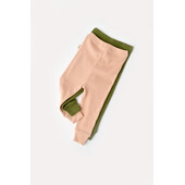 Set 2 pantaloni bebe unisex din bumbac organic si modal - verde/blush, baby cosy (marime: 12-18 luni)