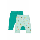 Set de 2 perechi de pantaloni albinute pentru bebelusi, tongs baby (culoare: verde, marime: 3-6 luni)