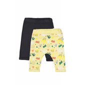 Set de 2 perechi de pantaloni frunze pentru bebelusi, tongs baby (culoare: galben, marime: 12-18 luni)