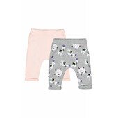Set de 2 perechi de pantaloni lame pentru bebelusi, tongs baby (culoare: somon, marime: 6-9 luni)
