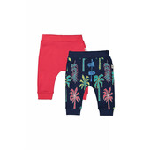 Set de 2 perechi de pantaloni palmieri pentru bebelusi, tongs baby (culoare: rosu, marime: 6-9 luni)