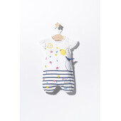 Salopeta de vara pentru bebelusi summer, tongs baby (culoare: alb, marime: 0-3 luni)