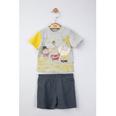Set tricou de vara cu pantalonasi pentru bebelusi swim, tongs baby (culoare: gri, marime: 12-18 luni)