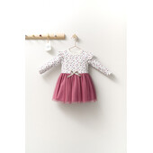 Rochita eleganta cu tulle pentru fetite monster, tongs baby (culoare: roz inchis, marime: 6-9 luni)