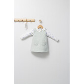 Set elegant cu sarafan si body pentru bebelusi paris love, tongs baby (marime: 12-18 luni, culoare: vernil)