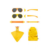 Ochelari de soare pentru copii mokki click & change, protectie uv, galben, 2-5 ani, set 2 perechi
