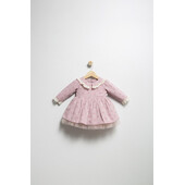 Rochita eleganta pentru fetite elbise, tongs baby, cu tulle si volane (culoare: roz, marime: 6-9 luni)