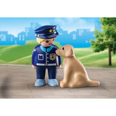 Playmobil - 1.2.3 politist cu catel