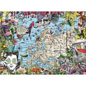 Puzzle harta europei, 500 piese