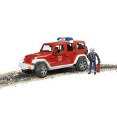 Bruder - jeep wrangler unlimited rubicon de pompieri cu figurina