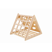 Meowbaby    triunghi pikler din lemn pentru catarare, scara pentru copii montessori, naturala