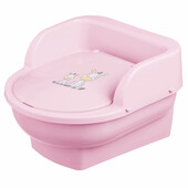 Olita copii, mini toaleta, recipient detasabil, zebra light pink, maltex baby