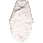 Sistem de infasare, baby swaddle din bumbac cu umplutura antialergica babysoft, gasca bej