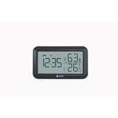 Termometru si higrometru digital de camera, ceas cu alarma, memorie, suport expandabil, negru, airbi line bi1052