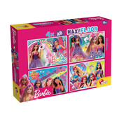 Puzzle de colorat maxi - Barbie (4 x 48 de piese)