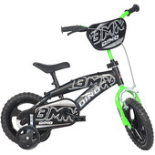 Bicicleta copii Dino Bikes 12` BMX negru si verde