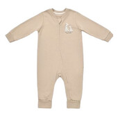 Salopeta cu fermoar girafa, babycosy, 100% bumbac organic, mink (marime: 18-24 luni)