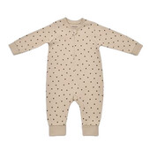 Salopeta cu fermoar si buline girafa, babycosy, 100% bumbac organic, mink (marime: 12-18 luni)