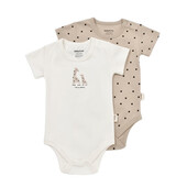 Set 2 body-uri bebe unisex girafa, baby cosy, 100% bumbac organic (marime: 3-6 luni)