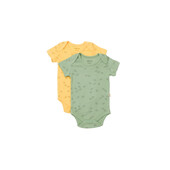 Set 2 body-uri printed, babycosy, 50% modal+50% bumbac, lamaie/verde (marime: 12-18 luni)