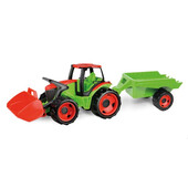 Tractor cu remorca Lena din plastic Gigant verde 108 cm