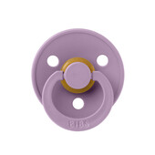 BIBS - Suzeta Colour Latex, tetina rotunda, 6 luni +-Lavender