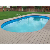 Piscina otel, set complet piscina ovala caribi din otel galvanizat 1000x416x150 cm