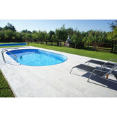 Piscina otel. set complet piscina ovala caribi din otel galvanizat 1100x500x150 cm
