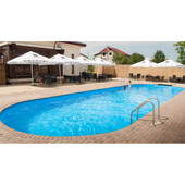 Piscina otel. set complet piscina ovala caribi din otel galvanizat 1500x500x150 cm