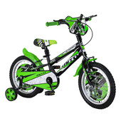 Bicicleta copii mito badkid, roti 16  , negru-verde, 4-6 ani
