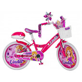 Bicicleta copii mito linda, roti 20  , roz-alb, 7-10 ani