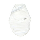 Sistem de infasare bumbac muslin, inchidere velcro, baby swaddle, puzzle alb, amy