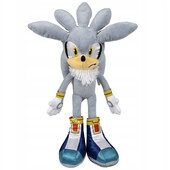 Jucarie din plus silver, sonic hedgehog, 35 cm