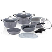 Set oale marmorate, 13 piese, gray stone touch line, berlinger haus, bh 6176