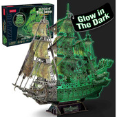 Cubicfun - puzzle 3d flying dutchman lumineaza in intuneric 360 piese