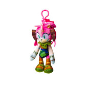 Sonic prime - jucarie de plus cu agatatoare, 15 cm, amy, strip