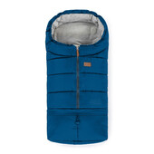 Petite&mars - sac de iarna pentru carucior, landou sau scaun auto jibot, 100x48 cm, impermeabil, cu elemente reflectorizante, extensibil, 3 in 1, albastru