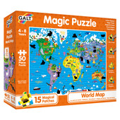 Magic puzzle galt, harta lumii cu animale, 1005464