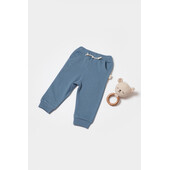 Pantaloni lungi, two thread, 100%bumbac organic - indigo, babycosy (marime: 12-18 luni)