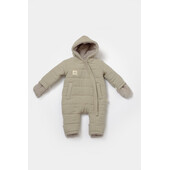 Salopeta de iarna pentru bebelusi, winter muselin, 100% bumbac - verde, babycosy (marime: 12-18 luni)