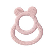 Jucarie dentitie cauciuc natural soft ears roz