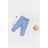 Set 2 pantalonasi printed, babycosy, 50% modal+50% bumbac, ecru/lavanda (marime: 12-18 luni)