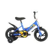 Bicicleta cu roti ajutatoare, 2 - 6 ani, 12", Albastru, Frane, Sezut reglabil