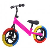 Bicicleta de echilibru fara pedale, 2 - 5 ani, Roz, Roti in 3 culori