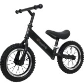 Bicicleta fara pedale, 12", Antrenament echilbru, 2 - 5 ani, Negru, Roti cauciuc