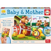 Set 6 puzzle baby & mother 2 piese