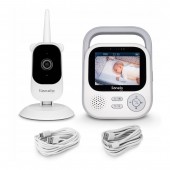 Video monitor, lionelo, babyline 3.2, full hd, comunicare bidirectionala, 2.8 inch, cu sunete si mod de noapte, cu 5 niveluri de detectare a sunetului, alb